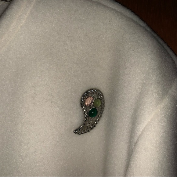 Women’s L VTG USA AQUA SHEEN Polar Fleece Light Cream Button Up Jacket EXC LN - Picture 5 of 14